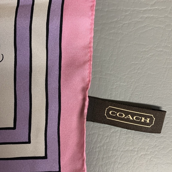 COACH Handbag Theme 100% Silk Scarf - Picture 3 of 5